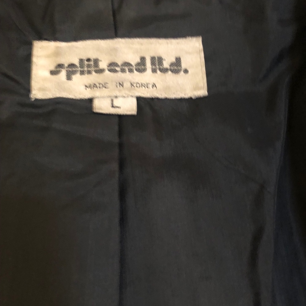 Split End Ltd Full Length Leather Coat - image 3